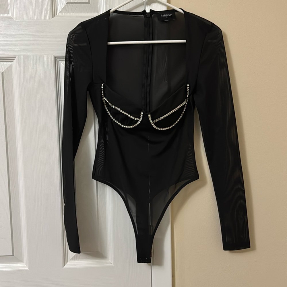 Long Sleeve Mesh Bodysuit - Picture 2 of 4